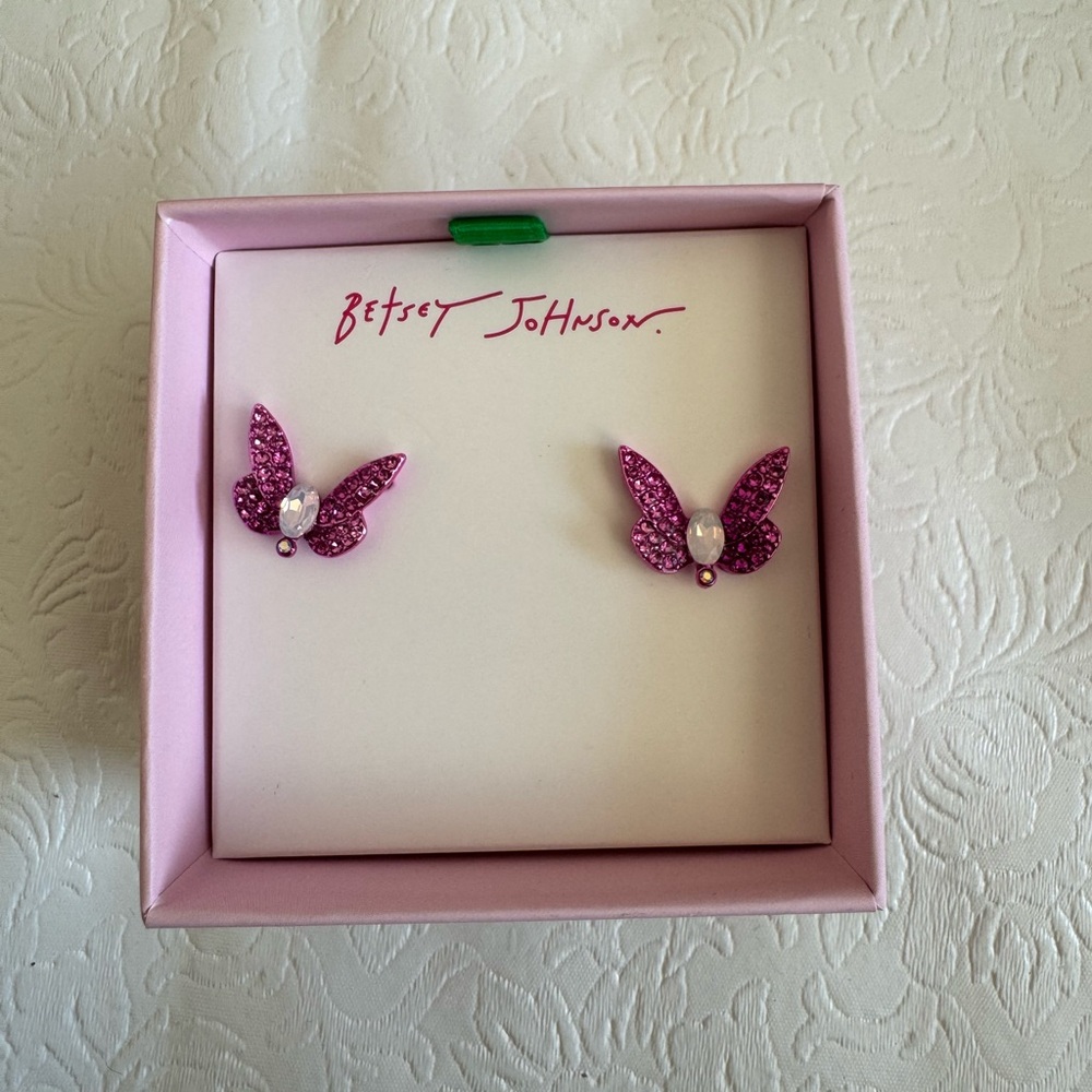 Betsey Johnson Butterfly Earrings